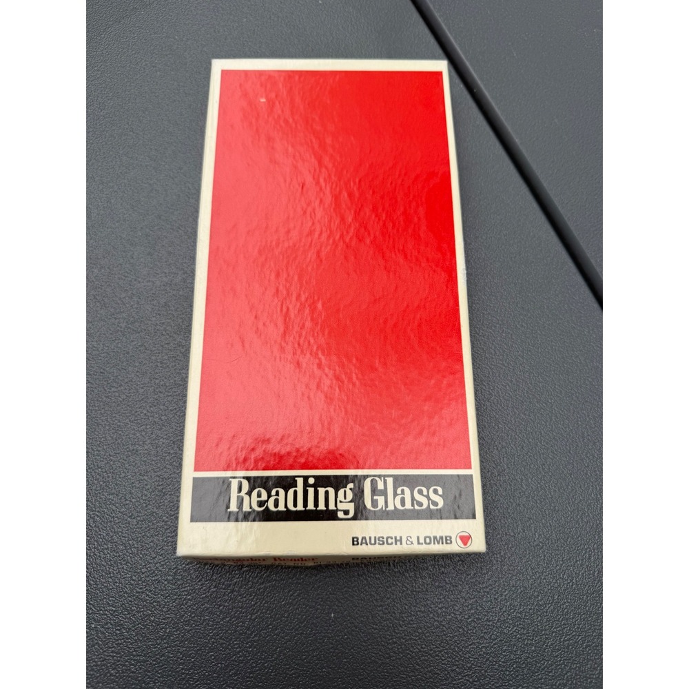 Bausch & Lomb Rectangular Reader Magnifying Glass Ebony 81-33-79 Vintage USA